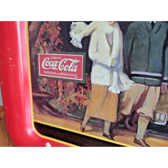 Two Vintage Coca Cola Trays "Drive Refreshed" & "Touring Car" 1990 - Picture 9 of 14